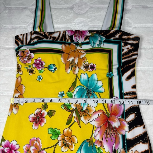 Cache Vintage Floral Bodycon Dress Size 12 – Bold Print Y2K Vibes - Picture 5 of 10